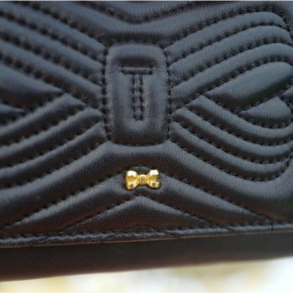 Ted Baker Black Quilted Bow Wallet - Picture 3 of 14